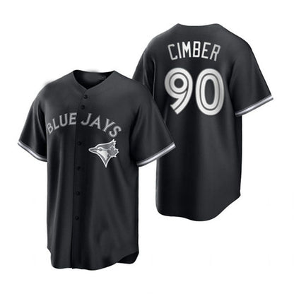 Toronto Blue Jays #90 Adam Cimber Black White Collection Jersey Baseball Jerseys - Main View
