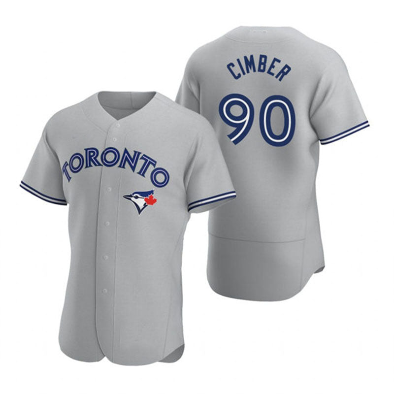 Toronto Blue Jays #90 Adam Cimber Gray Road Flex Base Player Jersey Baseball Jerseys - Main View