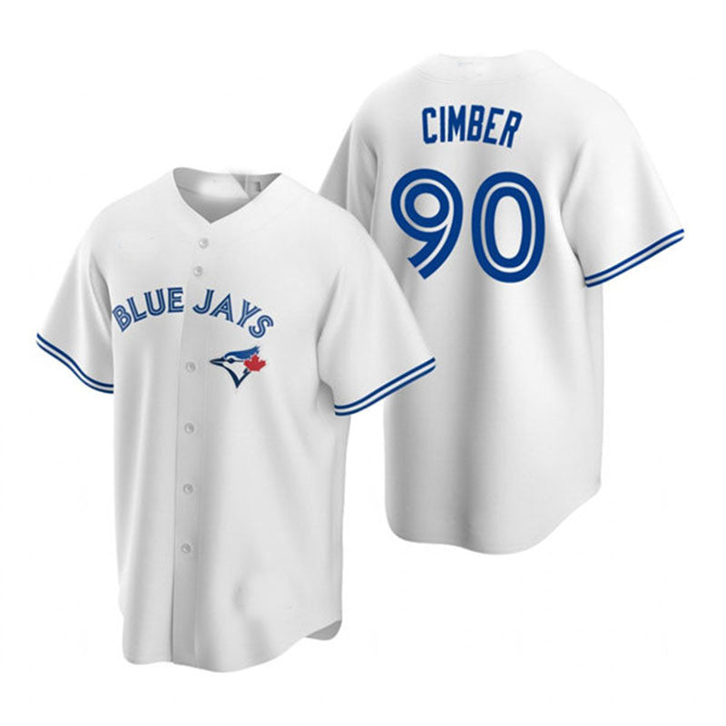 Toronto Blue Jays #90 Adam Cimber White Home Cool Base Jersey Baseball Jerseys - Main View