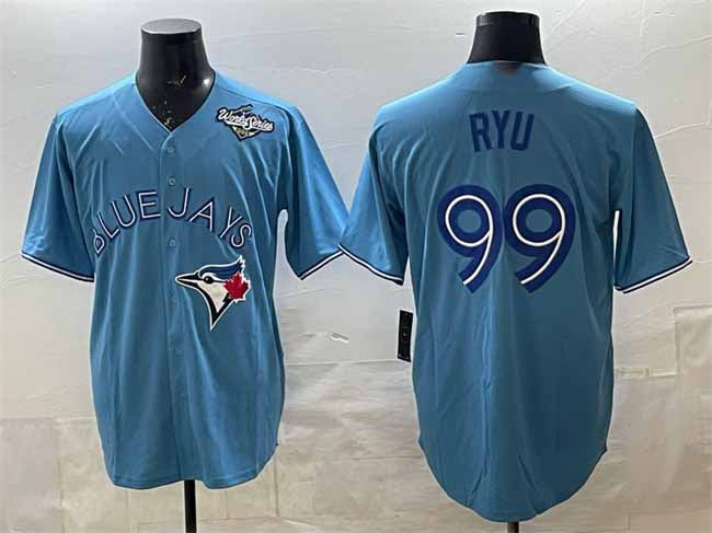 Toronto Blue Jays #99 Hyun-jin Ryu Blue 2025 World Series Cool Base Stitched Baseball Jersey - Main View