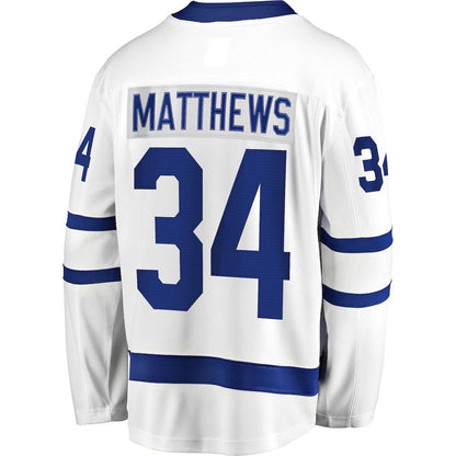T.Maple Leafs #34 Auston Matthews Fanatics Branded Away Premier Breakaway Player Jersey White  Stitched American Hockey Jerseys - Main View