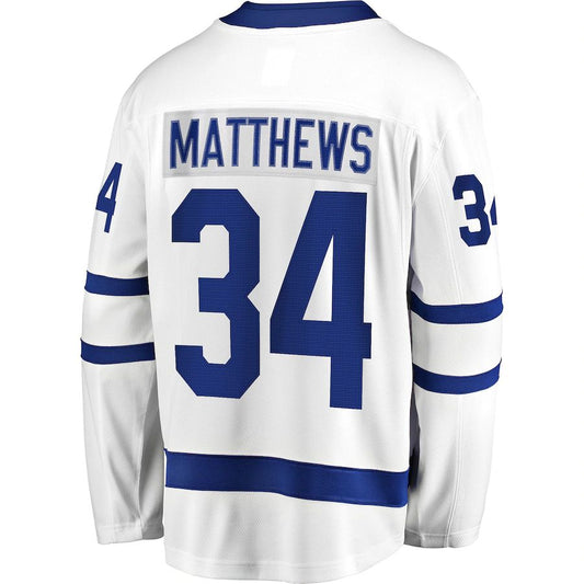 T.Maple Leafs #34 Auston Matthews Fanatics Branded Away Premier Breakaway Player Jersey White  Stitched American Hockey Jerseys - Main View