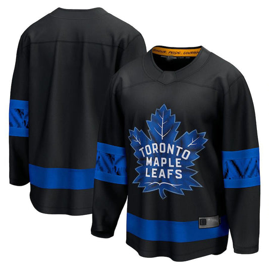 T.Maple Leafs Fanatics Branded Alternate Premier Breakaway Reversible Blank Jersey  Blank Jersey Black Stitched American Hockey Jerseys - Main View