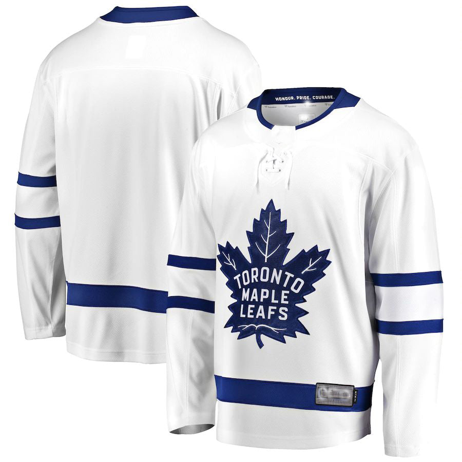 T.Maple Leafs Fanatics Branded Breakaway Away Jersey White Stitched American Hockey Jerseys - Main View