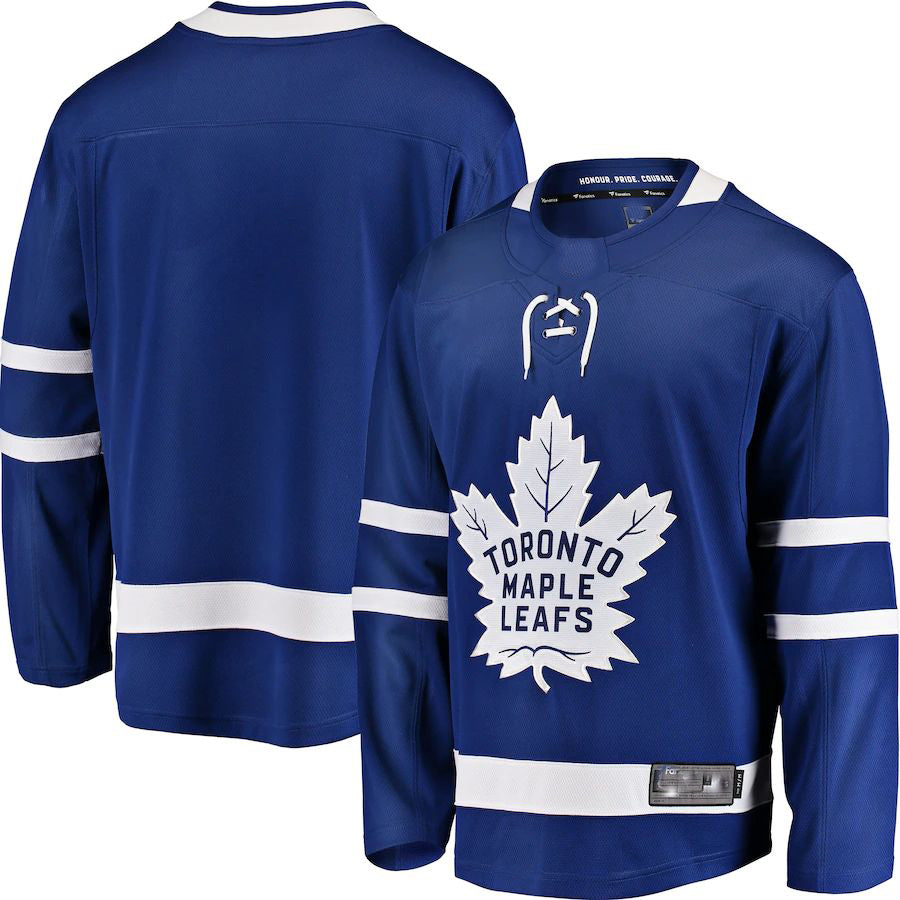 T.Maple Leafs Fanatics Branded Breakaway Home Jersey Blue Stitched American Hockey Jerseys - Main View
