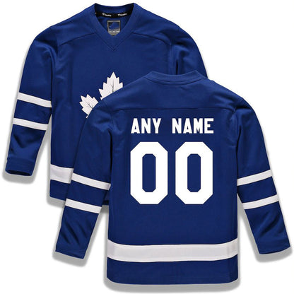 Custom T.Maple Leafs Fanatics Branded Home Replica  Blue Stitched American Hockey Jerseys - Main View