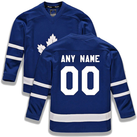 Custom T.Maple Leafs Fanatics Branded Home Replica  Blue Stitched American Hockey Jerseys - Main View