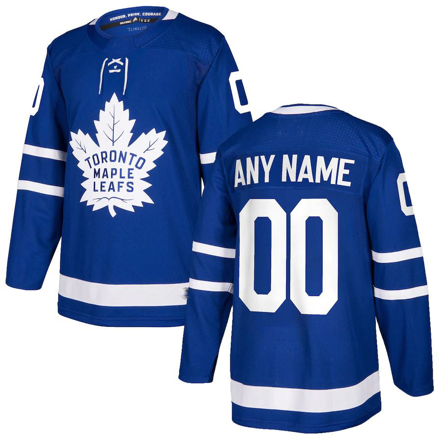 Custom T.Maple Leafs Authentic Jersey  Blue Stitched American Hockey Jerseys - Main View