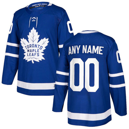 Custom T.Maple Leafs Authentic Jersey  Blue Stitched American Hockey Jerseys - Main View