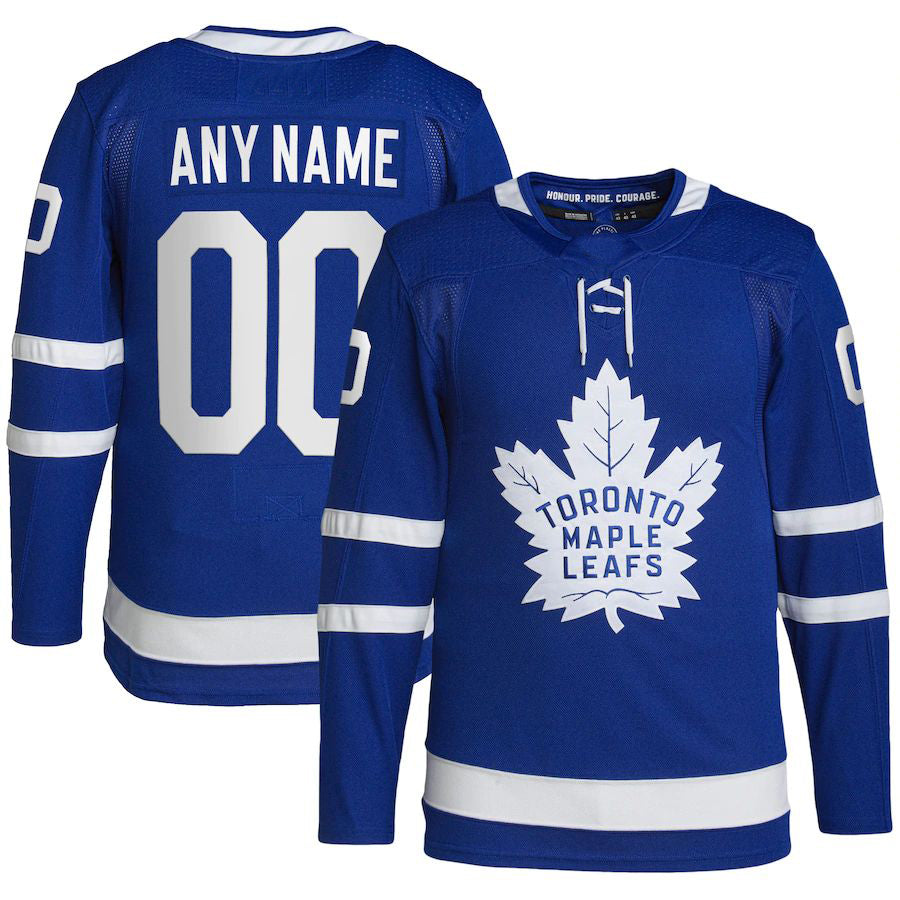 Custom T.Maple Leafs Home Primegreen Authentic Pro Blue Stitched American Hockey Jerseys - Main View