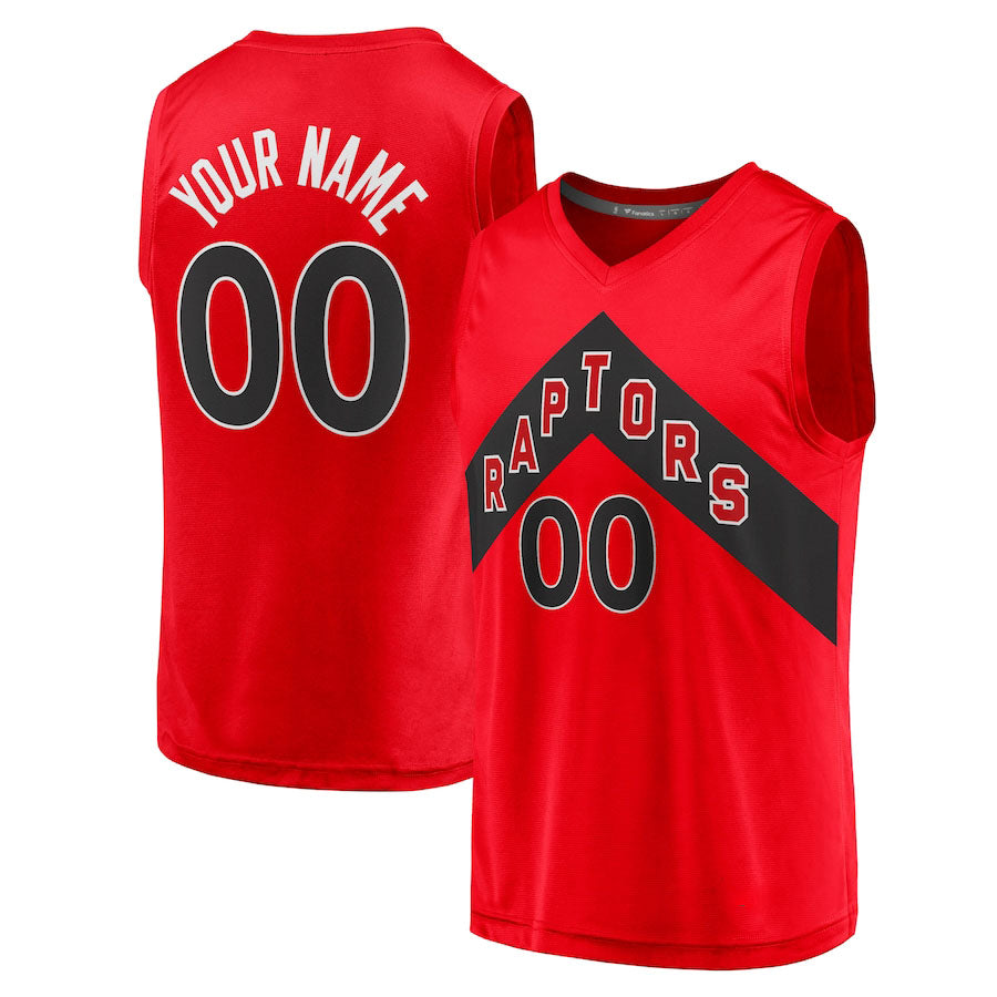 Custom T.Raptors Fanatics Branded 2020 Fast Break Replica Jersey Icon Edition Red Stitched Basketball Jersey - Main View