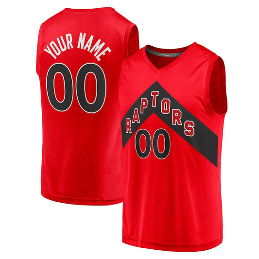 Custom T.Raptors Fanatics Branded 2020 Fast Break Replica Jersey Icon Edition Red Stitched Basketball Jersey - Main View