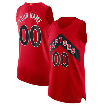 Custom T.Raptors  Diamond Swingman Authentic Jersey Icon Edition Red Stitched Basketball Jersey - Main View