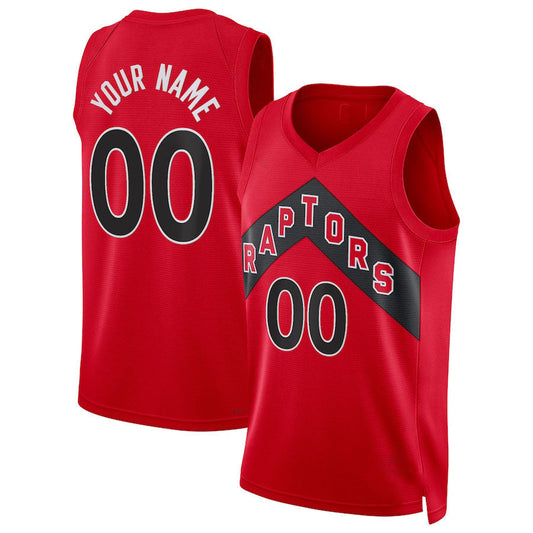 Custom T.Raptors Diamond Swingman  Jersey Icon Edition Red Stitched Basketball Jersey - Main View