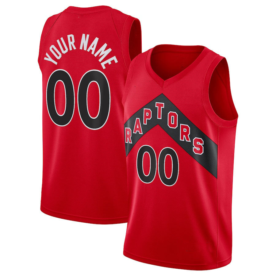 Custom T.Raptors Swingman Jersey Icon Edition Red Stitched Basketball Jersey - Main View