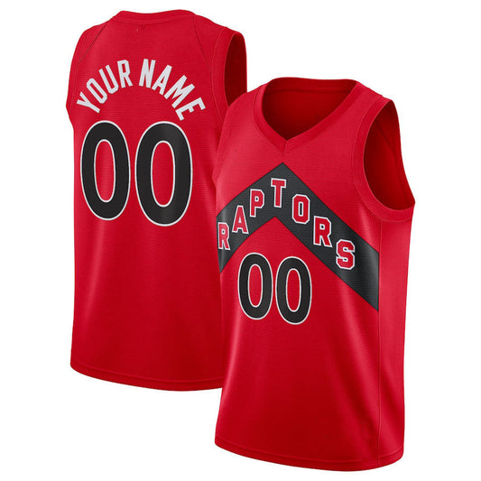 Custom T.Raptors Swingman Jersey Icon Edition Red Stitched Basketball Jersey - Main View