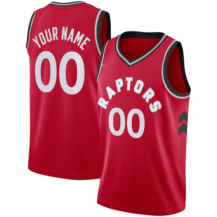 Custom T.Raptors Swingman Jersey Icon Edition Red Stitched Basketball Jersey - Main View