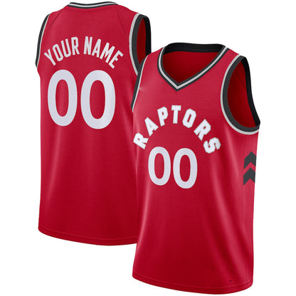 Custom T.Raptors Swingman Jersey Icon Edition Red Stitched Basketball Jersey - Main View
