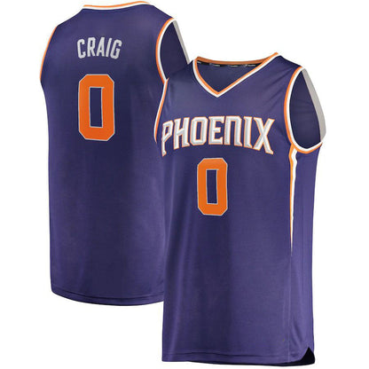 P.Suns #0 Torrey Craig Fanatics Branded 2021-22 Fast Break Replica Jersey Icon Edition Purple Stitched American Basketball Jersey - Main View