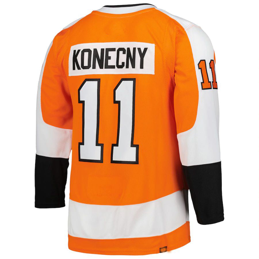 P.Flyers #11 Travis Konecny Primegreen Authentic Pro Home Player Jersey Orange Stitched American Hockey Jerseys - Main View