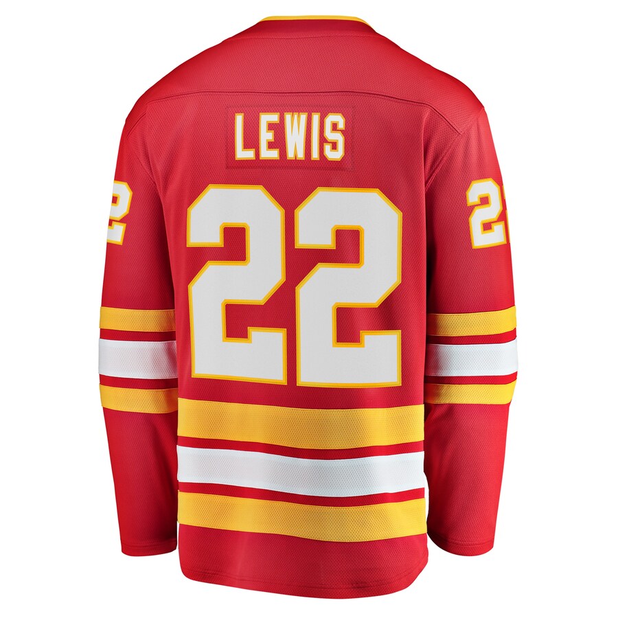 C.Flames #22 Trevor Lewis Fanatics Branded Home Breakaway Player Jersey Red Stitched American Hockey Jerseys - Main View