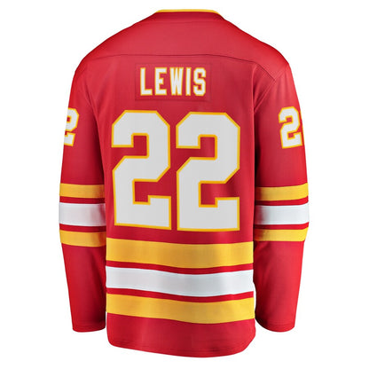 C.Flames #22 Trevor Lewis Fanatics Branded Home Breakaway Player Jersey Red Stitched American Hockey Jerseys - Main View
