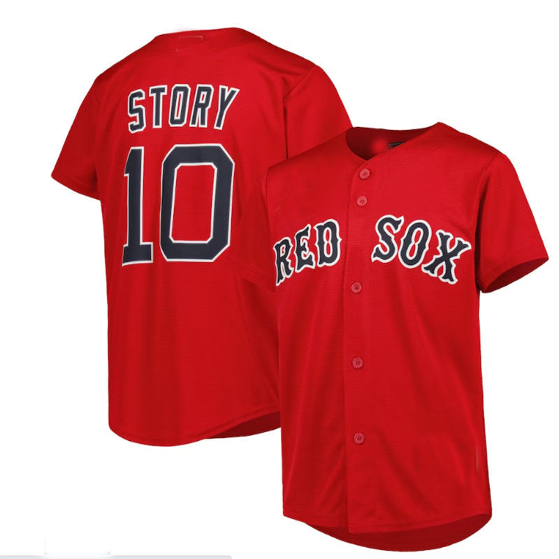 Boston Red Sox  #10 Trevor Story Alternate Replica Player Jersey - Red Baseball Jerseys - Main View