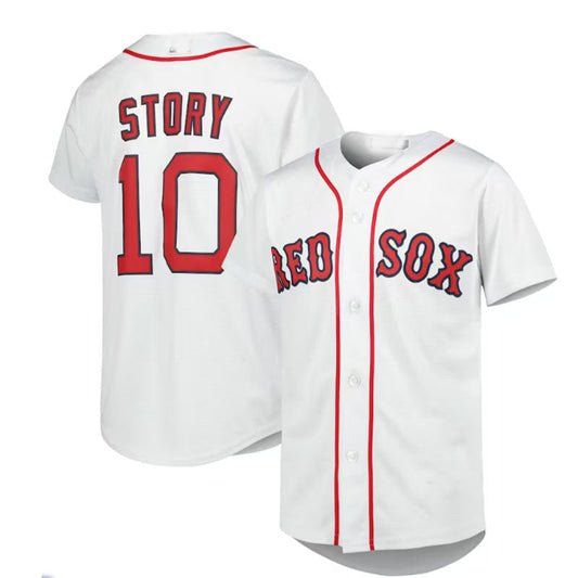 Boston Red Sox  #10 Trevor Story Home Replica Player Jersey - White Baseball Jerseys - Main View