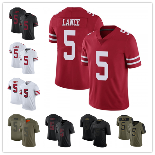 Men's #5 Trey Lance SF.49ers Limited Stitched Jerseys - Main View