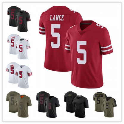 Men's #5 Trey Lance SF.49ers Limited Stitched Jerseys - Main View