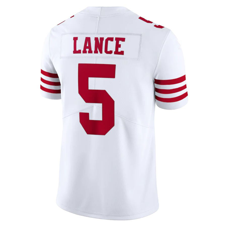 SF.49ers  5 Trey Lance New White Stitched American Football Jerseys 2022 - Main View