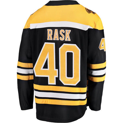 B.Bruins #40 Tuukka Rask Fanatics Branded Breakaway Player Jersey Black Stitched American Hockey Jerseys - Main View