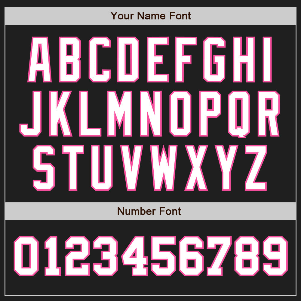 Custom Black White-Pink Authentic Two Tone Baseball Jersey view 5