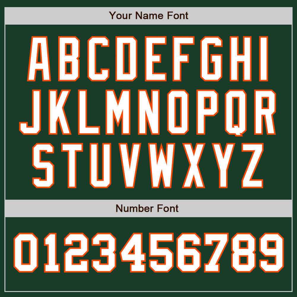 Custom Green White-Orange Authentic Two Tone Baseball Jersey view 5