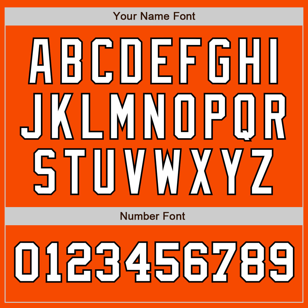 Custom Orange White-Black Authentic Two Tone Baseball Jersey view 5
