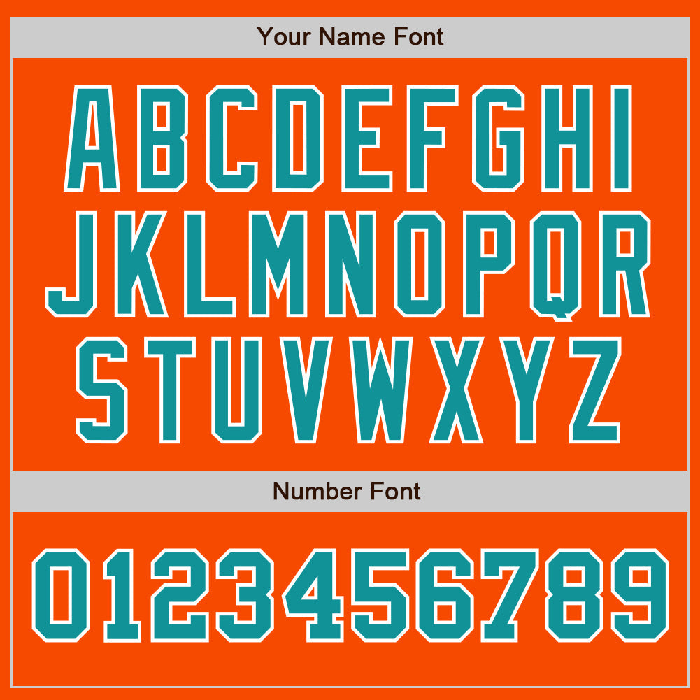 Custom Orange Teal-White Authentic Two Tone Baseball Jersey view 5