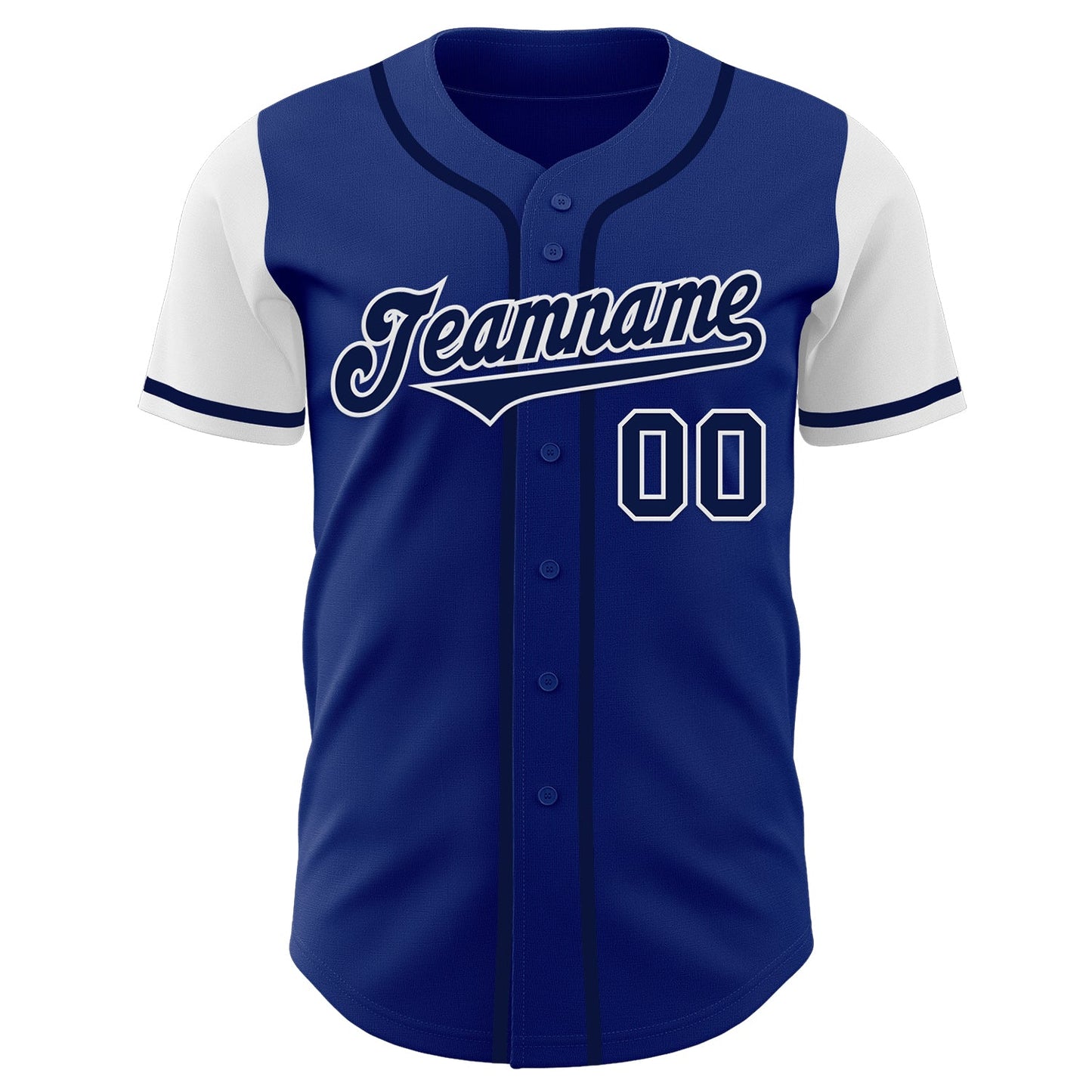Custom Royal Navy-White Authentic Two Tone Baseball Jersey view 2