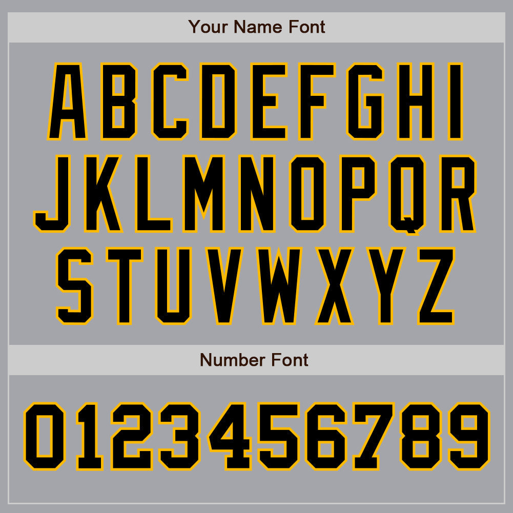Custom Gray Black-Gold Authentic Two Tone Baseball Jersey view 5
