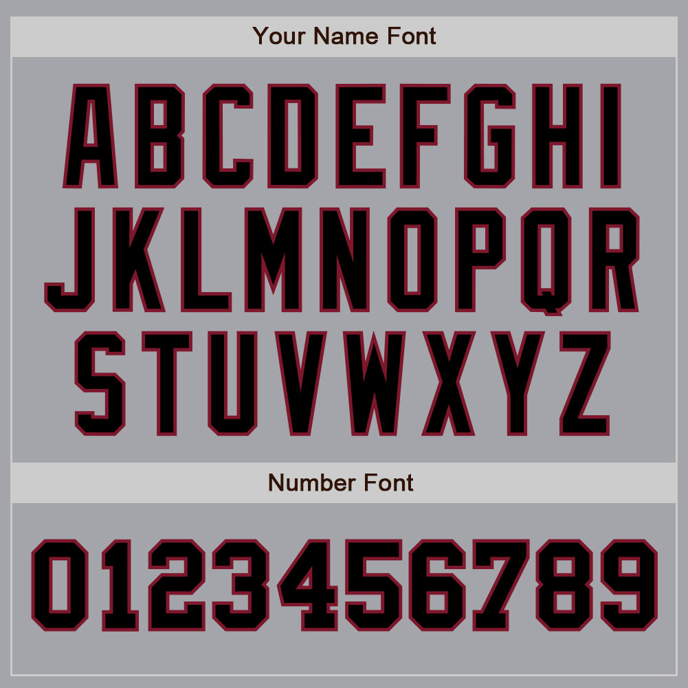 Custom Gray Black-Crimson Authentic Two Tone Baseball Jersey view 5