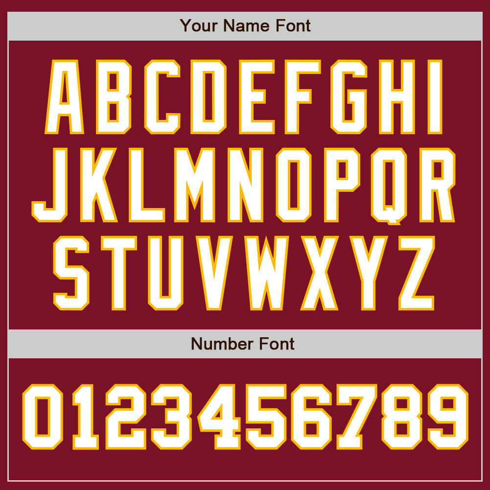 Custom Crimson White-Gold Authentic Two Tone Baseball Jersey view 5