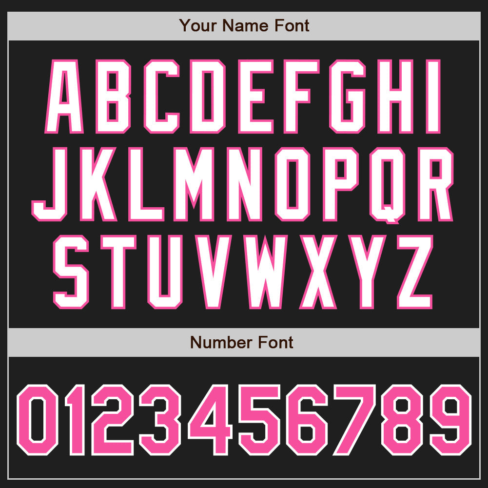 Custom Black Pink-White Authentic Two Tone Baseball Jersey view 5