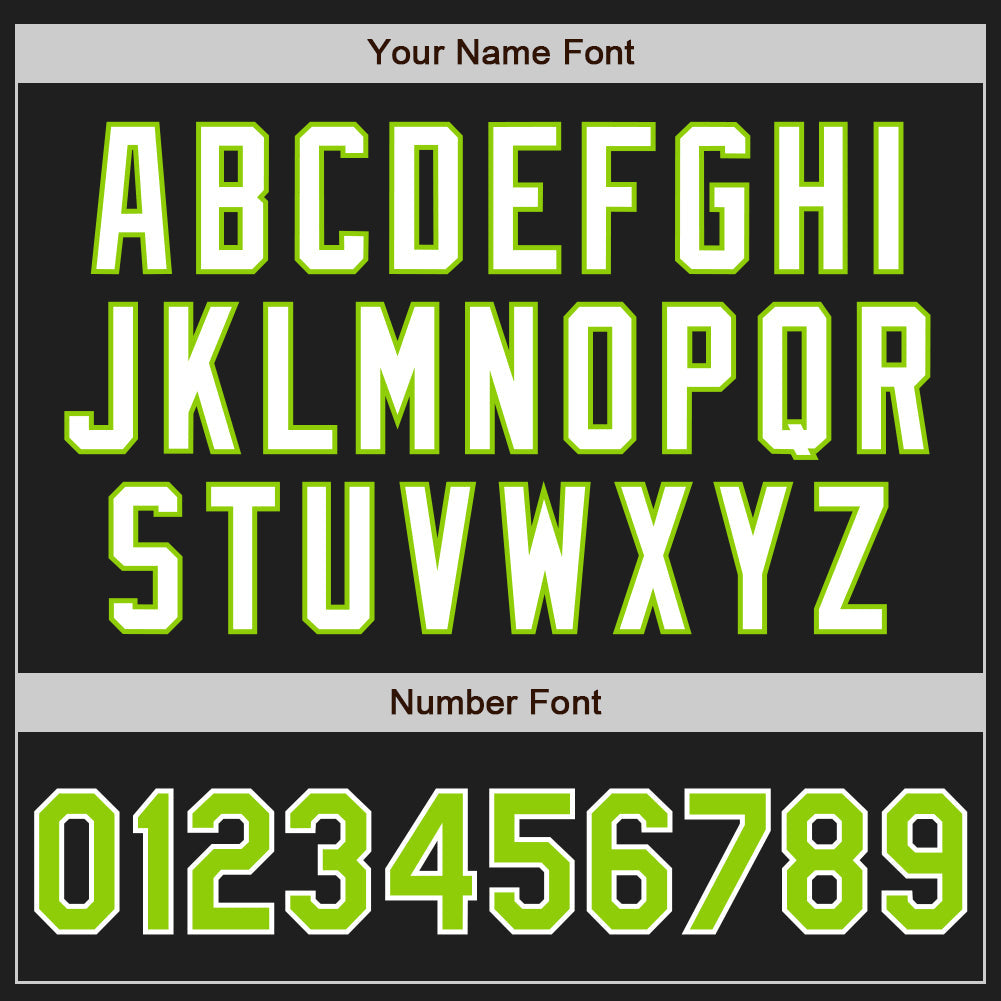 Custom Black Neon Green-White Authentic Two Tone Baseball Jersey view 5