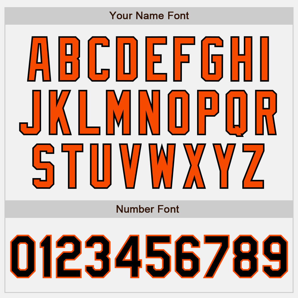 Custom White Black-Orange Authentic Two Tone Baseball Jersey view 5
