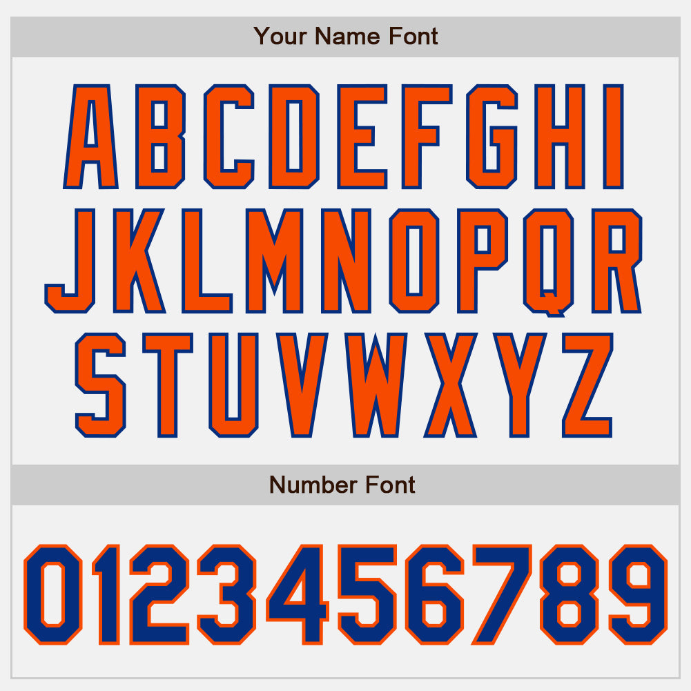 Custom White Royal-Orange Authentic Two Tone Baseball Jersey view 5