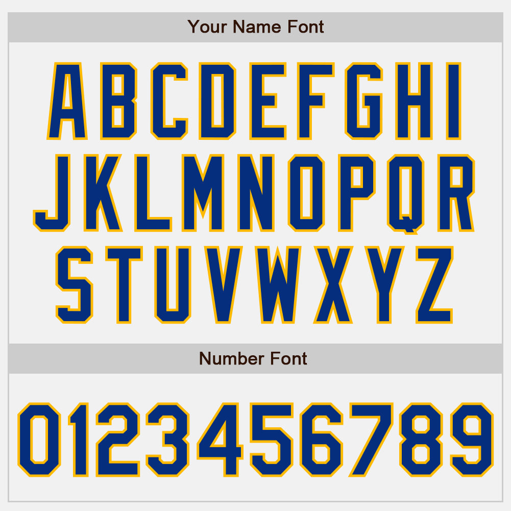 Custom White Royal-Gold Authentic Two Tone Baseball Jersey view 5