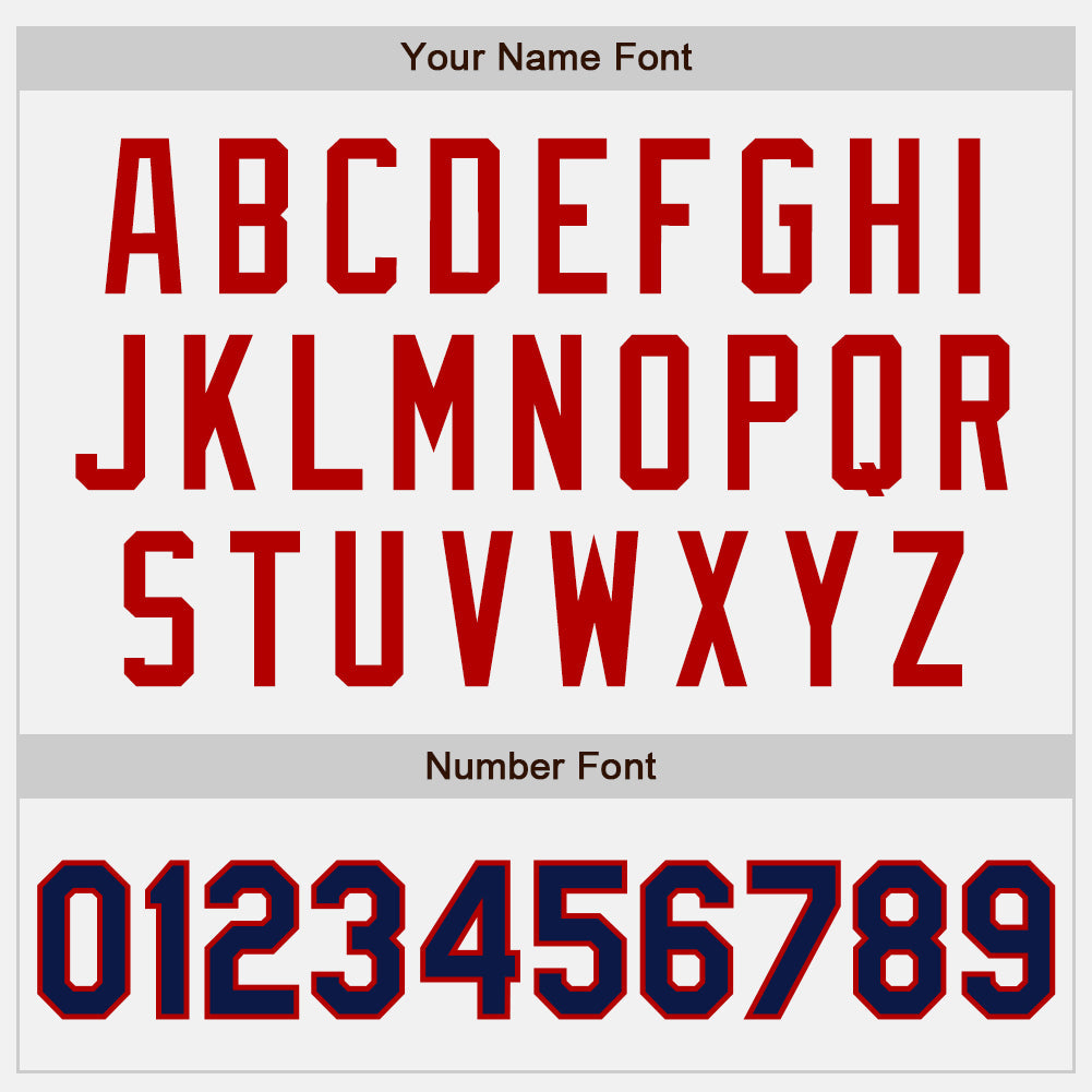 Custom White Navy-Red Authentic Two Tone Baseball Jersey view 5