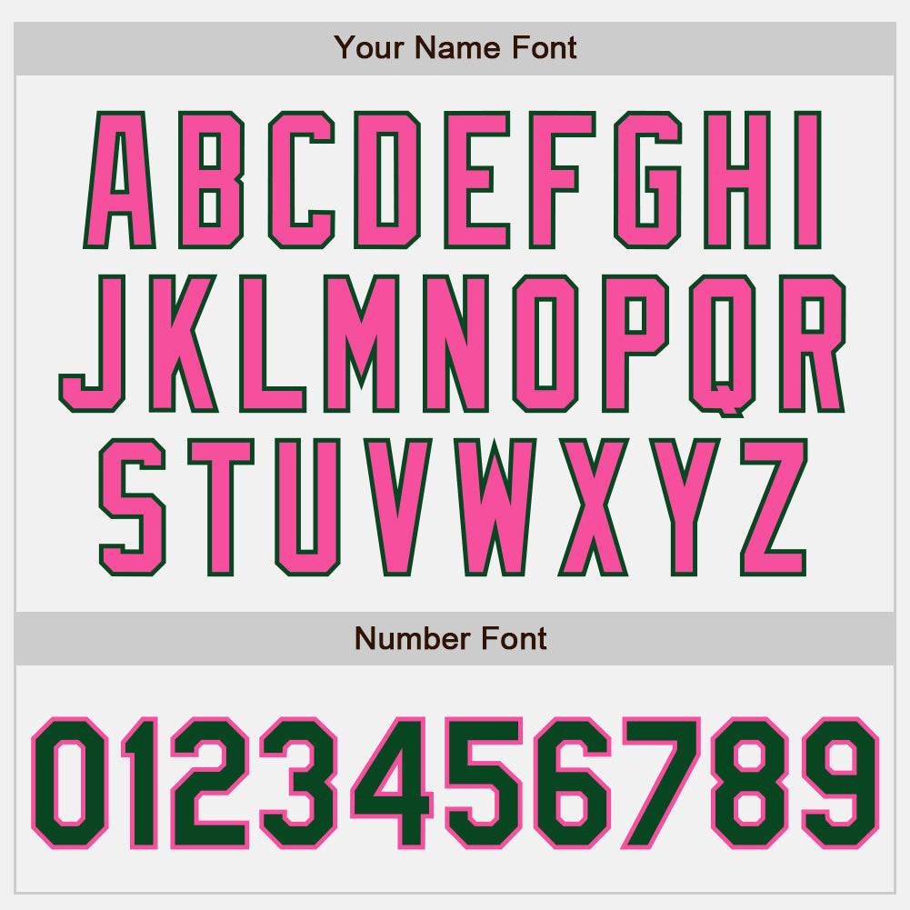 Custom White Green-Pink Authentic Two Tone Baseball Jersey view 5