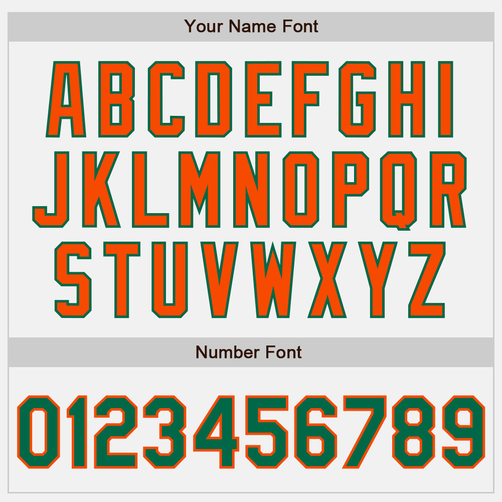 Custom White Kelly Green-Orange Authentic Two Tone Baseball Jersey view 5