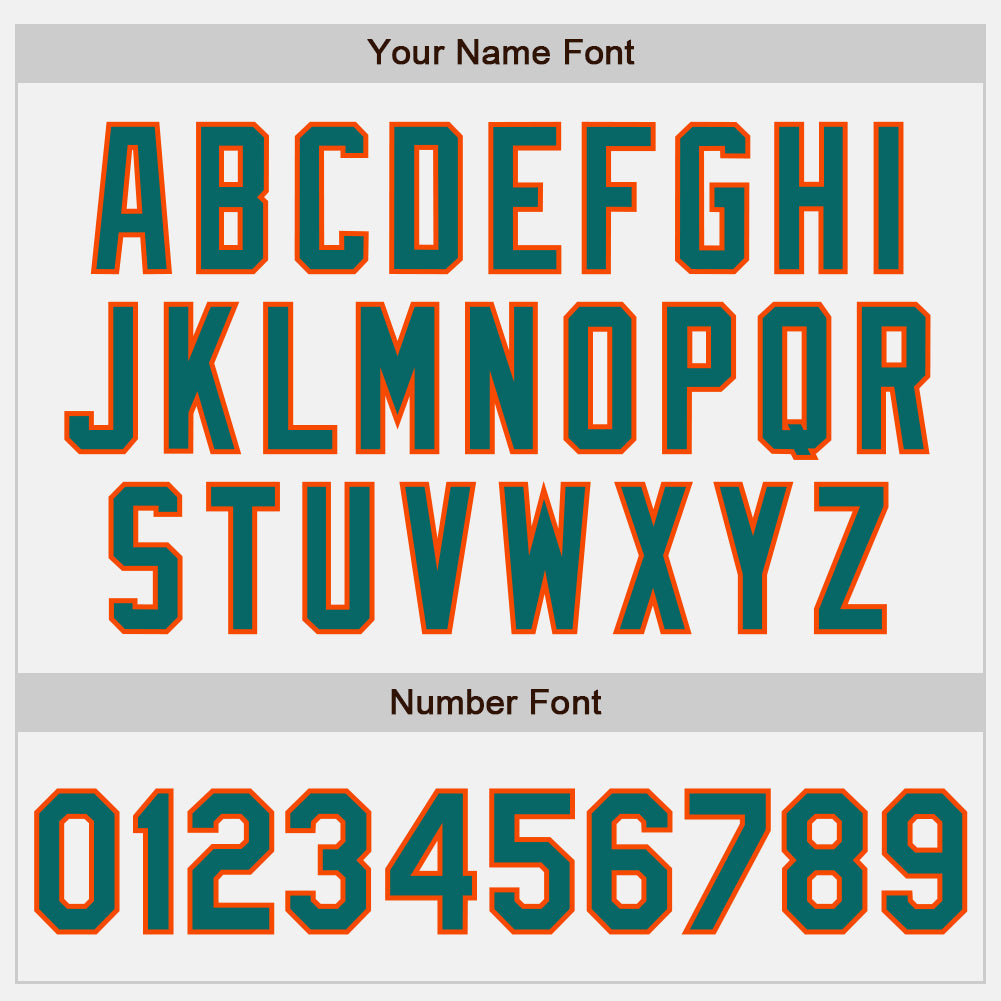 Custom White Teal-Orange Authentic Two Tone Baseball Jersey view 5