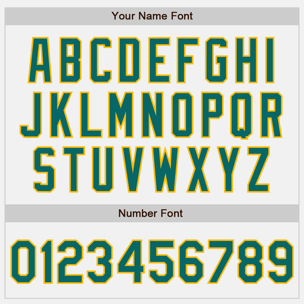 Custom White Teal-Gold Authentic Two Tone Baseball Jersey view 5